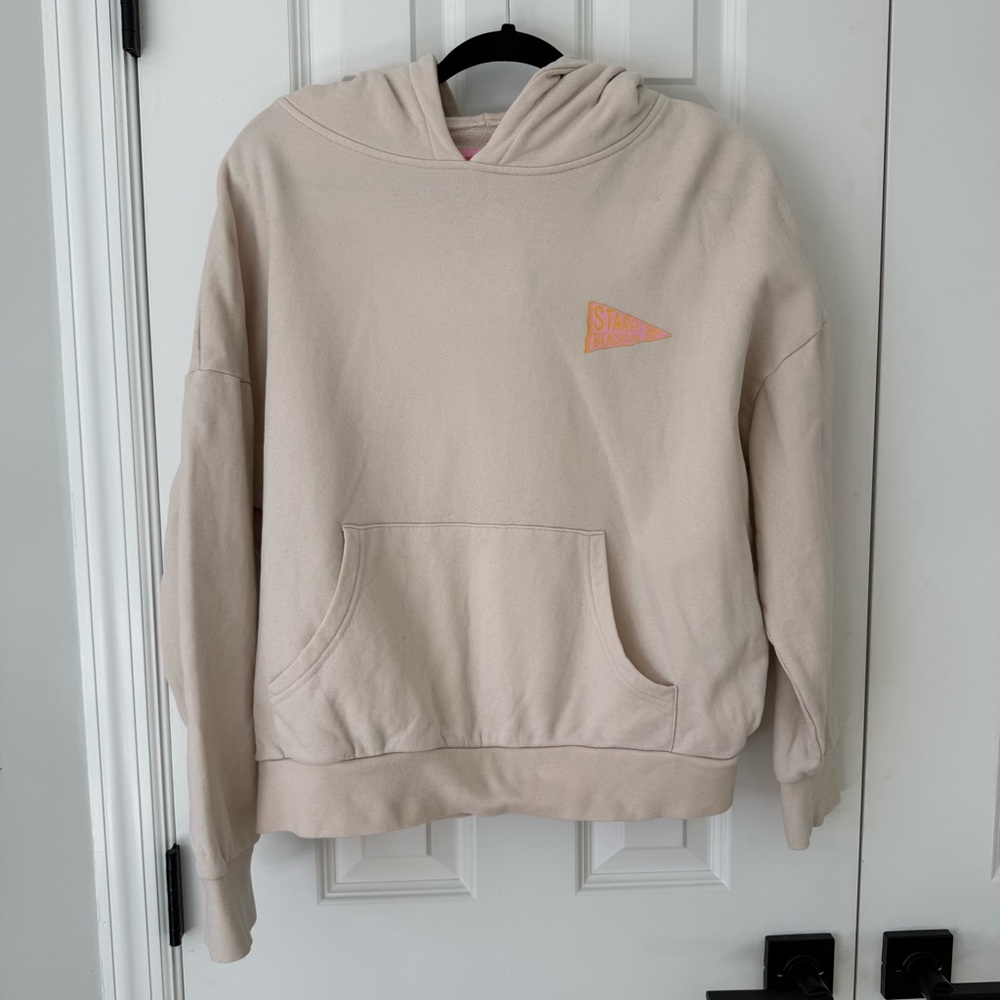 Starfit Beach Club Women’s Neutral Beige Hoodie Sweatshirt Size Medium Pullover - Picture 2 of 12